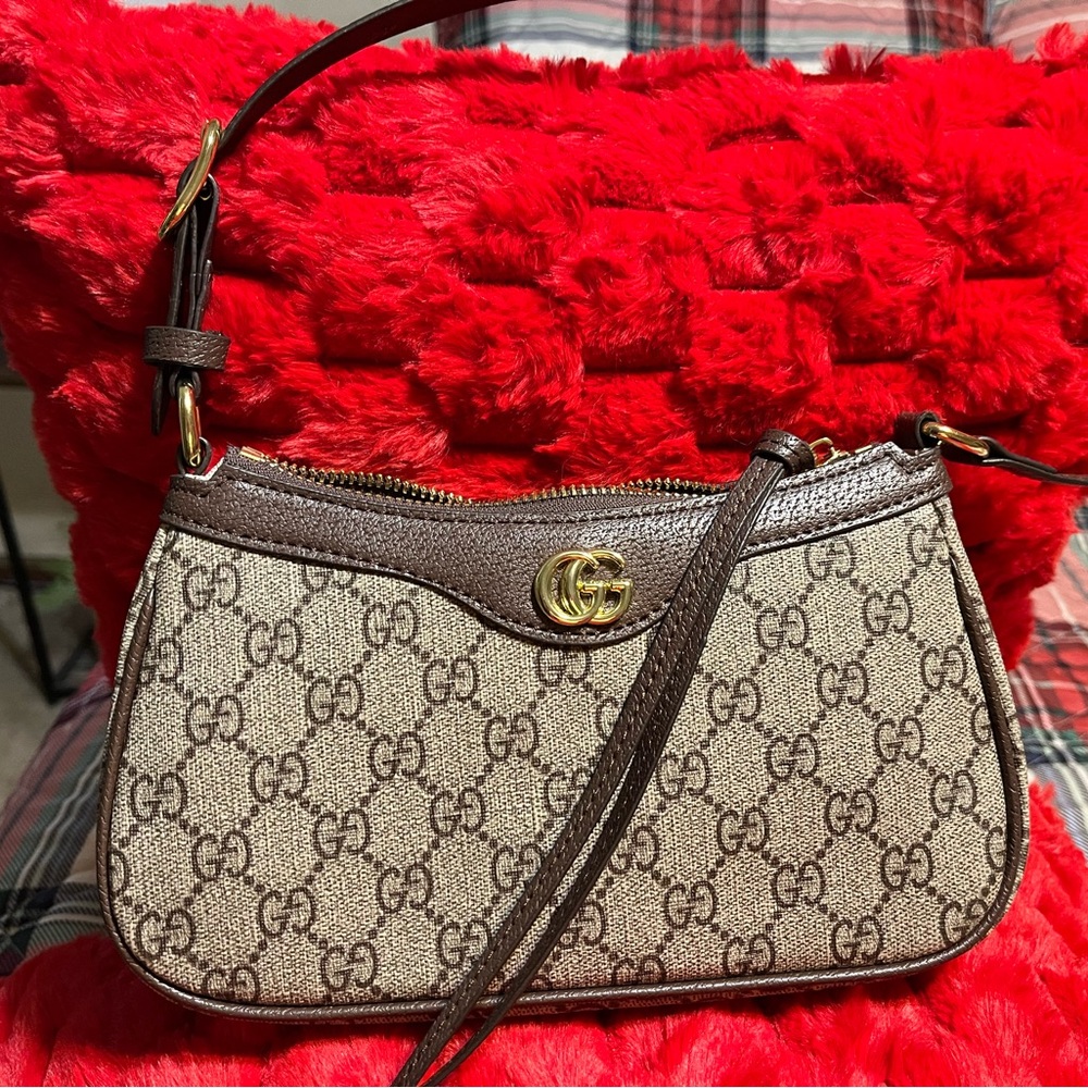 Gucci Brown GG Supreme Shoulder Bag